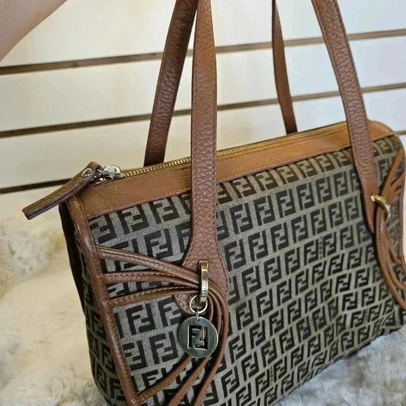 Fendi Cabas  Zucchino Handbag - Picture 5 of 16